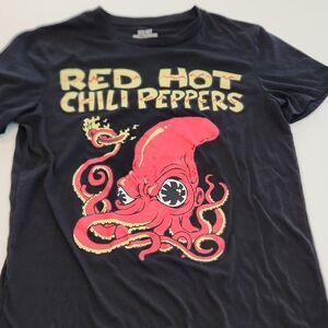 Mens Sz Med Red Hot Chili Peppers Black Graphic Tee